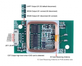 RFID Wireless Reader Module 13.56MHz 125KHz Dual Frequency WG26 WG34 ID IC Card Reader